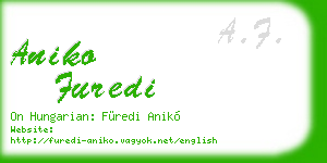 aniko furedi business card