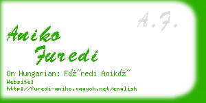 aniko furedi business card